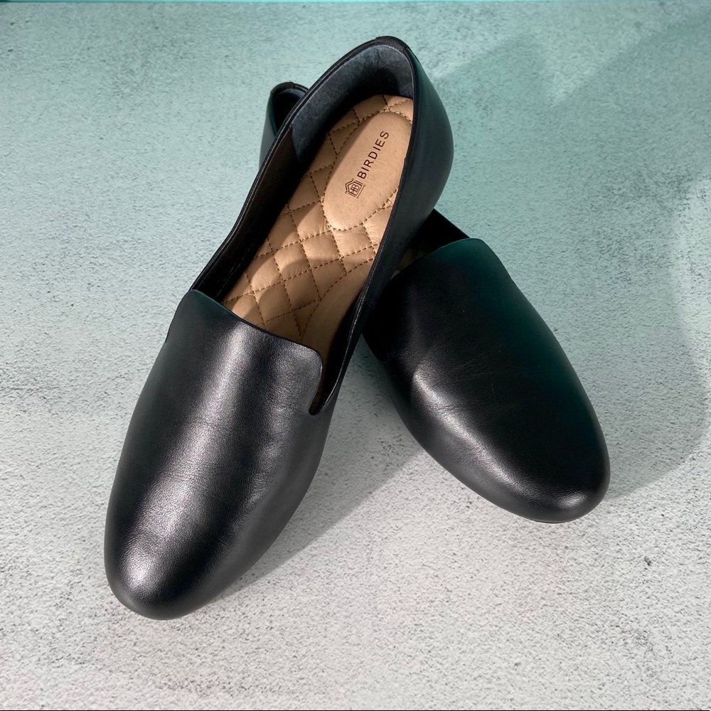 Birdies Black Leather Starling Shoes